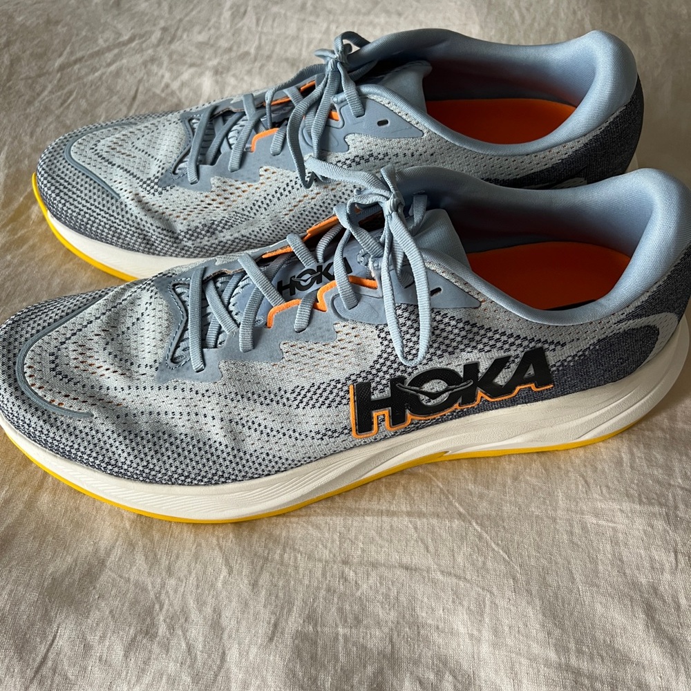 NEW Hoka Men's Rincoln 4 Athletic Shoes in Drizzle/Nautical Dust color